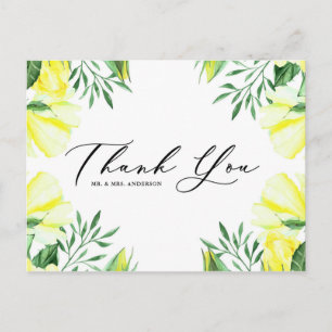 Gele rozen en pony's Bouquet Weddenschap Hartelijk Briefkaart