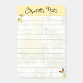 Gele rozen en vlinders gepersonaliseerd post-it® notes (Voorkant)