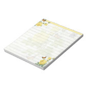 Gele rozen en vlinders notitieblok (Gedraaid)