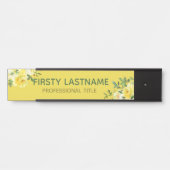 Gele rozen Kantoor Deurtekens Naam Bord Deurbordje (Voorkant)