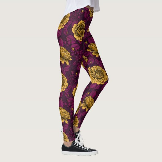 Gele rozen leggings (Rechts)