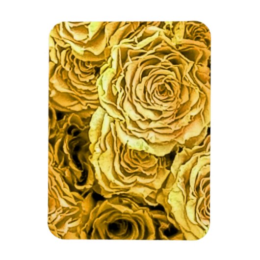 Gele rozen magneet (Verticaal)