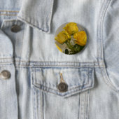 Gele rozen ronde button 5,7 cm (In situ)