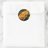Gele Rozen Ronde Sticker (Tas)