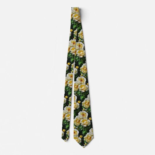 Gele rozen stropdas (Achterkant)