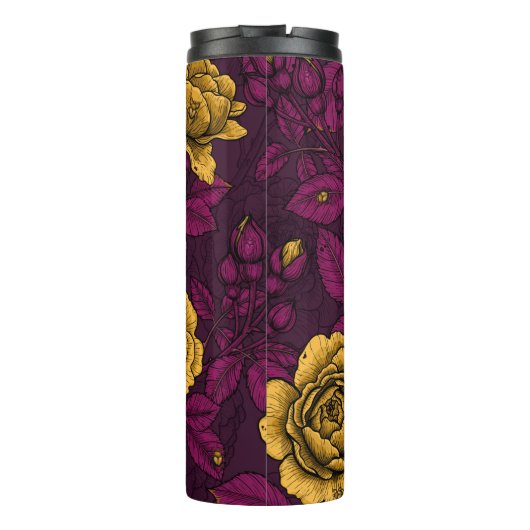 Gele rozen thermosbeker (Achterkant)