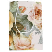 Gele Rozen Vintage Medium Cadeauzakje (Voorkant)