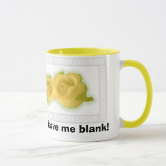 Gele rozen, voeg wat tekst toe of laat me leeg! mok