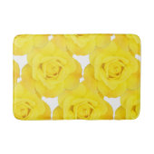 Gele rozen witte gouden bloemen badmat (Voorkant)