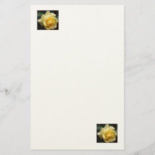 Gele rozenbakkerij briefpapier