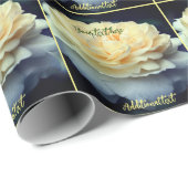 Gele rozenbloem Aangepast Cadeaupapier (Rol Hoek)