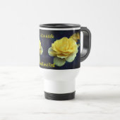 Gele rozenbloem Aangepast Reisbeker (Voorkant rechts)