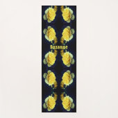 Gele rozenbloem in bloei Abstract gepersonaliseerd Yogamat (Voorkant)