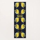 Gele rozenbloem in bloei Abstract gepersonaliseerd Yogamat (Achterkant)