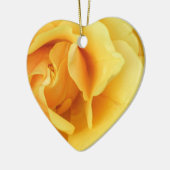 Gele rozenbloem keramisch ornament (Links)