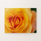 gele rozenbloem legpuzzel (Horizontaal)
