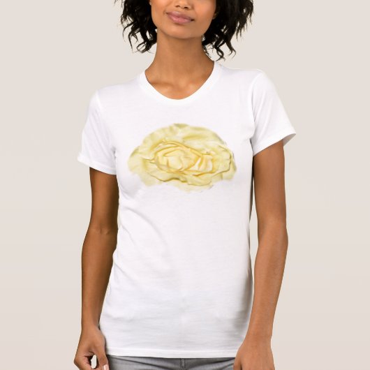 Gele rozenbloem t-shirt (Voorkant)