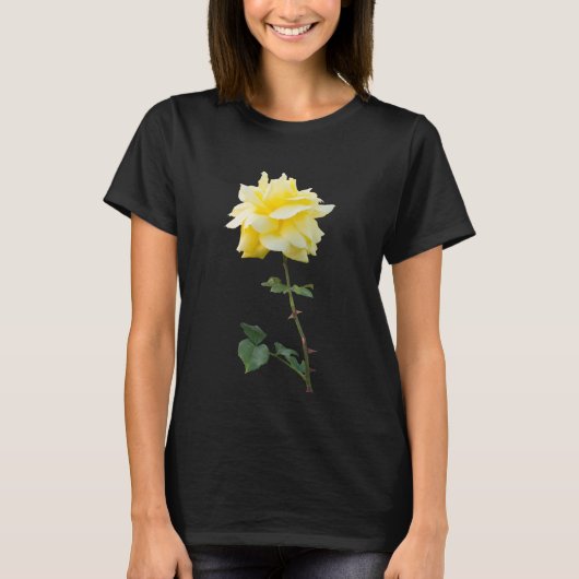 Gele rozenbloem t-shirt (Voorkant)