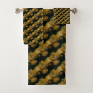 Gele rozenbloemen Natuur Kunstpatroon Bad Handdoek