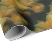 Gele rozenbloemen Natuur Kunstpatroon Cadeaupapier (Rol Hoek)