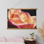 Gele rozenknopje bloem getint hangend wandkleed (Slaapkamer)