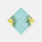  Gele Rozenmooie bruiloft Servet (Hoek)