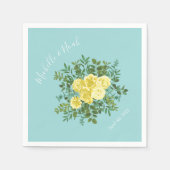  Gele Rozenmooie bruiloft Servet (Voorkant)