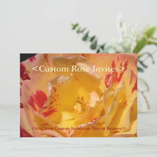 Gele rozenrozen - Aangepaste feestdagen Kaart (Staand voorkant)
