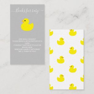 Gele Rubber Duck Boeken voor baby Ticket Informatiekaartje