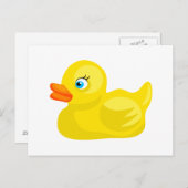 Gele Rubber Duck Briefkaart (Voorkant / Achterkant)