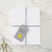 Gele Rubber Duck Dank u Gift Labels Cadeaulabel (Met Touw)