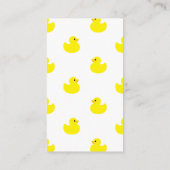 Gele Rubber Duck Diaper Raffle Ticket Enclosure Informatiekaartje (Achterkant)