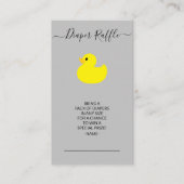 Gele Rubber Duck Diaper Raffle Ticket Informatiekaartje (Voorkant)