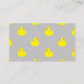 Gele Rubber Duck Hoe groot is mama's buik? Informatiekaartje (Achterkant)