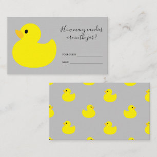 Gele Rubber Duck Hoeveel snoepjes zijn er in de po Informatiekaartje