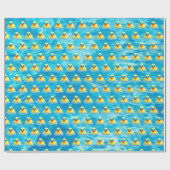 Gele rubber Duck met zonnebril Cadeaupapier (Vlak)