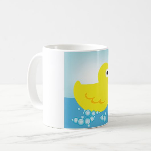 Gele Rubber Duck Mok (Voorkant links)