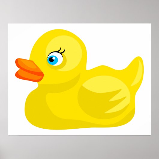 Gele Rubber Duck Poster (Voorkant)
