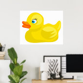 Gele Rubber Duck Poster (Thuiskantoor)