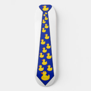 Gele Rubber Duck Stropdas Skateboard