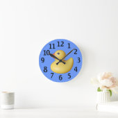 Gele Rubber Duck Wall Clock Ronde Klok (Huis)