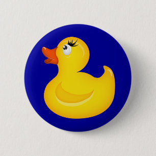 Gele Rubber Duckies Ronde Button 5,7 Cm
