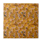 Gele rubber Ducks Cute Pattern Tegeltje (Voorkant)