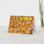 Gele Rubber Ducks Grappig 60ste Verjaardag Kaart (Voorkant)