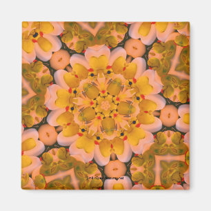 Gele Rubber Ducks Kaleidoscrope Magnet Magneet