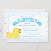 Gele Rubber Ducky Baby shower Uitnodiging (Voorkant)