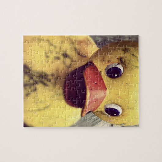 Gele Rubber Ducky bedekt met vuil! Legpuzzel (Horizontaal)