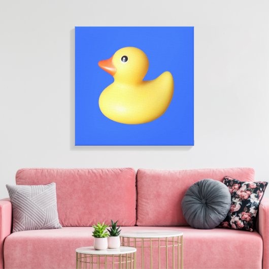 Gele Rubber Ducky Canvas Afdruk (Insitu (Woonkamer))