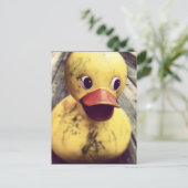 Gele Rubber Ducky heeft een Bath nodig! Briefkaart (Staand voorkant)