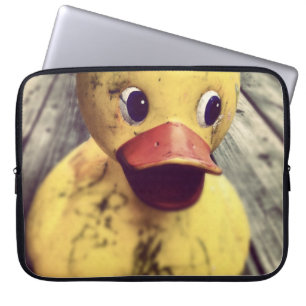 Gele Rubber Ducky heeft een Bath nodig! Laptop Sleeve